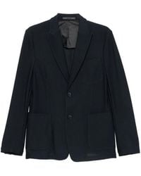 Giorgio Armani - Honeycomb-Knit Notch-Lapel Blazer - Lyst