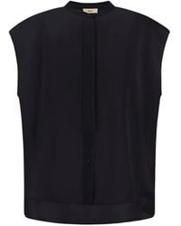 Herno - Mandarin-Collar Cady Blouse - Lyst