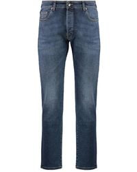 Moorer - Jean À Coutures Apparentes - Lyst