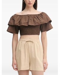 GAUDI - Off-The-Shoulder Ruffled Top - Lyst