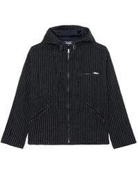 Comme des Garçons - Veste À Capuche Et À Fines Rayures - Lyst