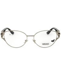 Versace - Medusa-Embellishment Oval-Frame Glasses - Lyst