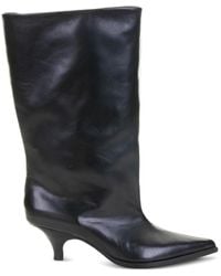 Elena Iachi - Bottines En Cuir À Bout Pointu - Lyst