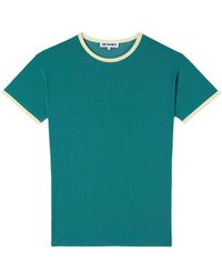 Sunnei - T-Shirt mit Kontrastborte - Lyst