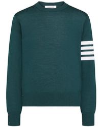 Thom Browne - Pullover Mit 4-Streifen-Logo - Lyst
