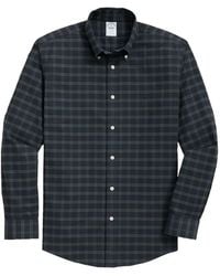 Brooks Brothers - Geruit Overhemd Met Kraag En Knopen - Lyst
