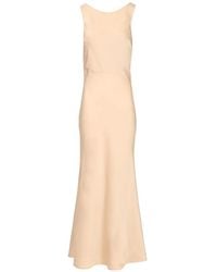 Al Duca d'Aosta - Draped-Back Satin Dress - Lyst