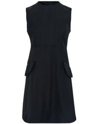 Jil Sander - Pocket Lace-Trim Mini Dress - Lyst