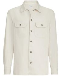 Brunello Cucinelli - Garment-Dyed Overshirt - Lyst