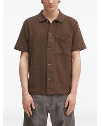 Norse Projects - Overhemd Met Textuur En Korte Mouwen - Lyst