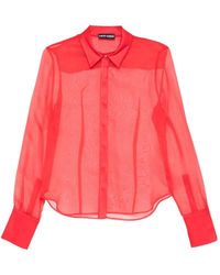 David Koma - Semi-Sheer Panelled Shirt - Lyst