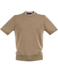 Peserico - Geripptes T-Shirt - Lyst