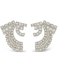 Ferragamo - Deconstructed Gancio Stud Earrings - Lyst