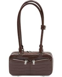 Self-Portrait - Crocodile-Embossed Leather Shoulder Bag - Lyst