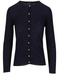 LA ROSE - Ribbed-Knit Round-Neck Cardigan - Lyst