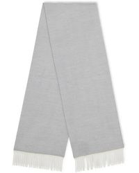Brooks Brothers - Écharpe En Laine À Franges Et Chevrons - Lyst