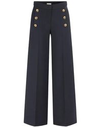 Seductive - Button Wide Leg Trousers - Lyst