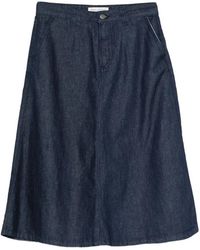 Marc O' Polo - A-Line Denim Midi Skirt - Lyst