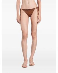 MC2 Saint Barth - Rhinestone-Embellished Side-Tie Bikini Bottoms - Lyst
