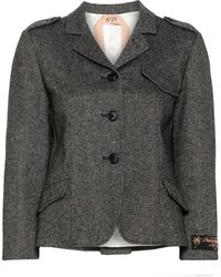 N°21 - Mélange-Effect Jacket - Lyst