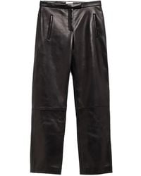 KHAITE - Panelled Leather Trousers - Lyst