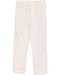120% Lino - Drawstring-Waistband Trousers - Lyst
