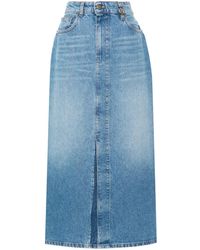 Twinset - Falda midi vaquera - Lyst
