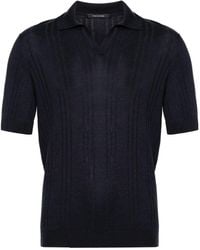 Tagliatore - Knitted Silk Polo Shirt - Lyst