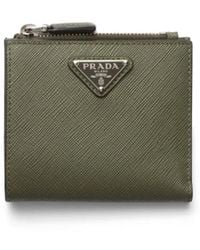 Prada - Small Saffiano Leather Wallet - Lyst