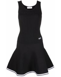 Sonia Rykiel - Logo-embroidered Knitted Dress - Lyst