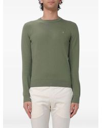 Brooksfield - Logo-Embroidered Crew-Neck Sweater - Lyst