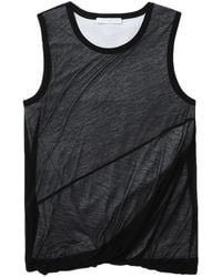 Helmut Lang - Layered Cotton Tank Top - Lyst
