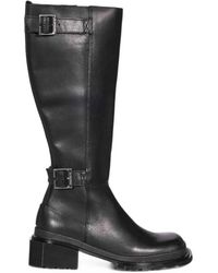 Dr. Martens - Maybole Hi Buckled Leather Biker Boots - Lyst