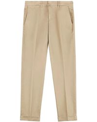 Fay - Stretch-Cotton Cropped Trousers - Lyst