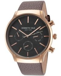 Kenneth Cole - Montre À Bracelet En Cuir Mm - Lyst