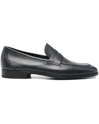 Magnanni - Almond-Toe Leather Loafers - Lyst