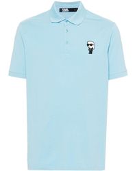 Karl Lagerfeld - Appliqué-logo Polo Shirt - Lyst