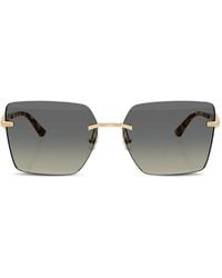 Jimmy Choo - Rimless Geometric-Frame Sunglasses - Lyst