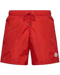 Moncler - Short De Bain À Patch Logo - Lyst