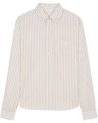 Saint Laurent - Striped Cotton Long-sleeve Shirt - Lyst