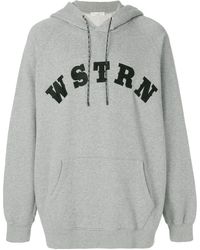 Golden Goose Deluxe Brand Slogan Hooded Sweatshirt - Gray