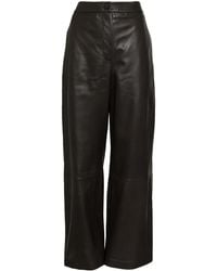 Yves Salomon - Wide-Leg Leather Trousers - Lyst