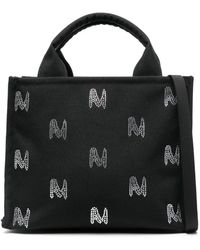MSGM - Borsa Tote Con Logo Di Strass - Lyst