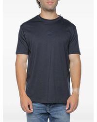 ARMANI EXCHANGE - Logo-Patch Cotton T-Shirt - Lyst