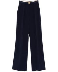 Elisabetta Franchi - Belted Wide-Leg Trousers - Lyst