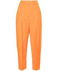 Stella McCartney - Pleated Cropped Trousers - Lyst