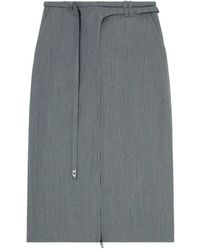DIESEL - O-Rice Front-Zip Midi Skirt - Lyst