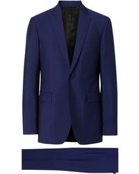 Burberry Slim Fit Wool Mohair Suit - Blue