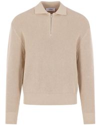 Lardini - Ribbed Half-Zip Sweater - Lyst