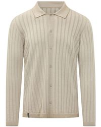 AROVESCIO - Ribbed-Knit Long-Sleeve Shirt - Lyst